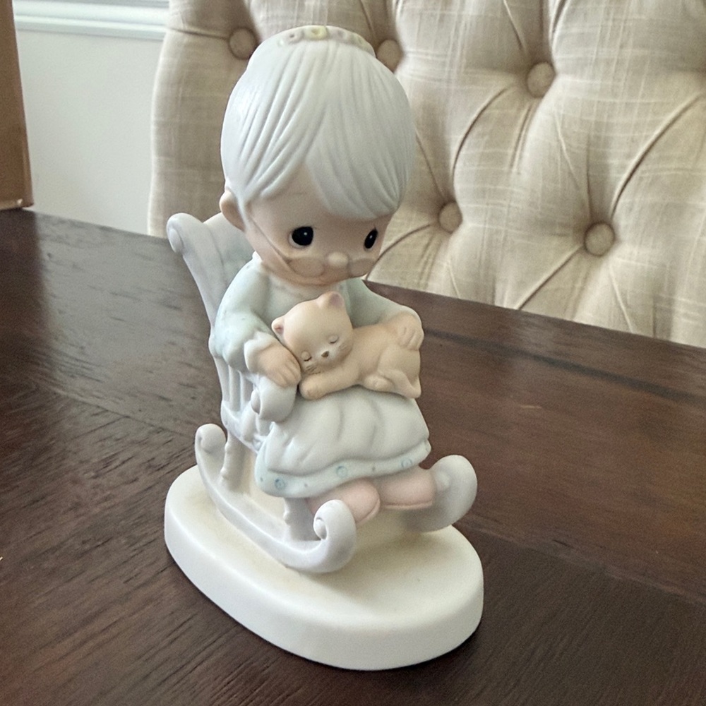 Precious Formals White Porcelain Figurine with Pastel Accents